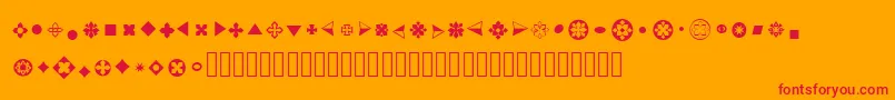 BulletsAdf Font – Red Fonts on Orange Background