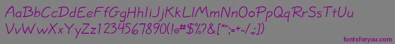 JottflfCasual Font – Purple Fonts on Gray Background