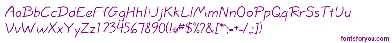 JottflfCasual Font – Purple Fonts on White Background