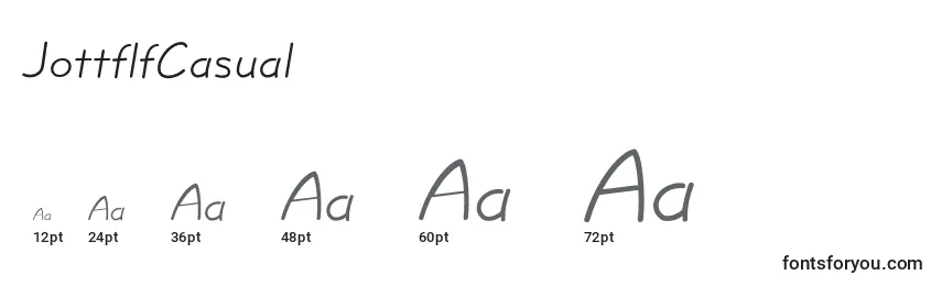 JottflfCasual Font Sizes