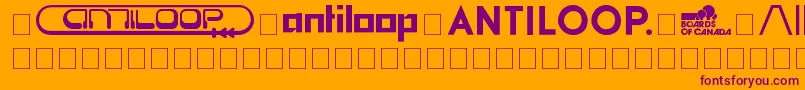 BandsArtists Font – Purple Fonts on Orange Background