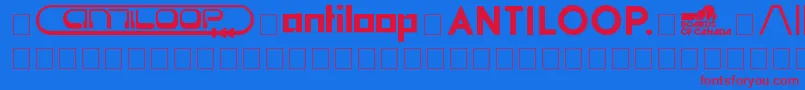 BandsArtists Font – Red Fonts on Blue Background