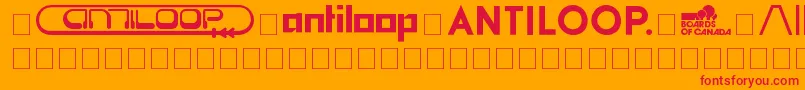 BandsArtists Font – Red Fonts on Orange Background