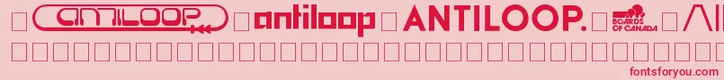 BandsArtists Font – Red Fonts on Pink Background