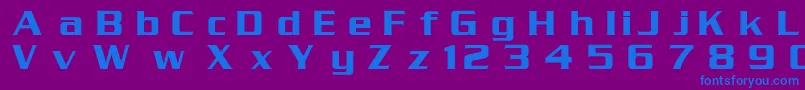 Serpentine Font – Blue Fonts on Purple Background