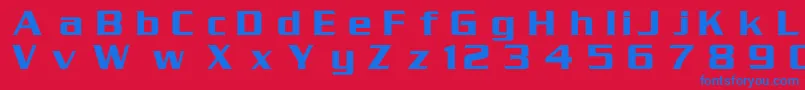 Serpentine Font – Blue Fonts on Red Background