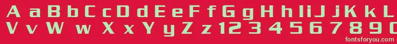 Serpentine Font – Green Fonts on Red Background