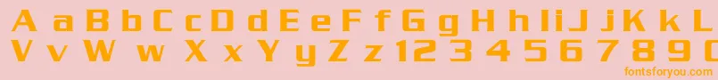 Serpentine Font – Orange Fonts on Pink Background