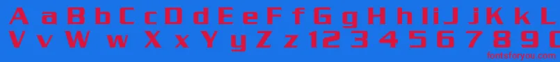 Serpentine Font – Red Fonts on Blue Background