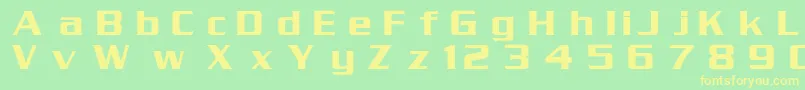 Serpentine Font – Yellow Fonts on Green Background