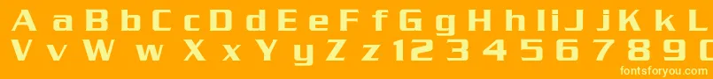 Serpentine Font – Yellow Fonts on Orange Background