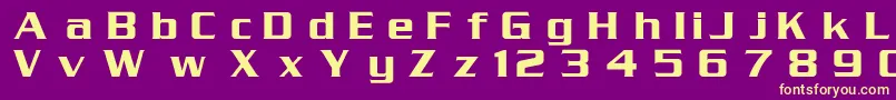 Serpentine Font – Yellow Fonts on Purple Background