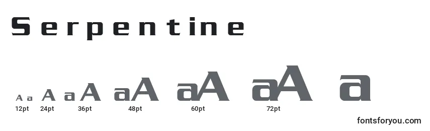 Serpentine Font Sizes