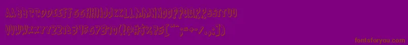 Cyrus3D Font – Brown Fonts on Purple Background