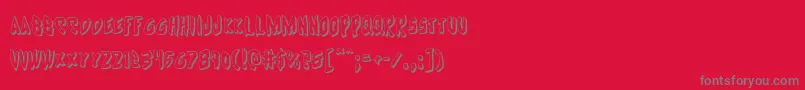 Cyrus3D Font – Gray Fonts on Red Background