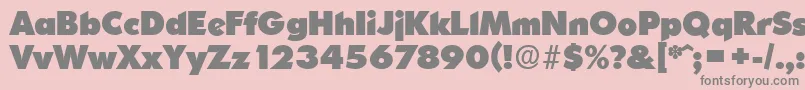 OrnitonsSerialHeavyRegularDb Font – Gray Fonts on Pink Background