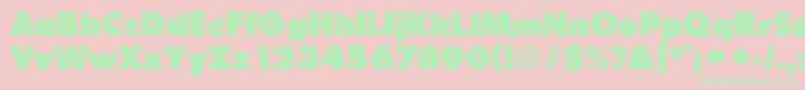 OrnitonsSerialHeavyRegularDb Font – Green Fonts on Pink Background