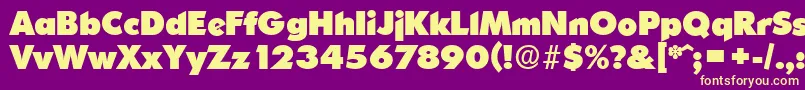 OrnitonsSerialHeavyRegularDb Font – Yellow Fonts on Purple Background