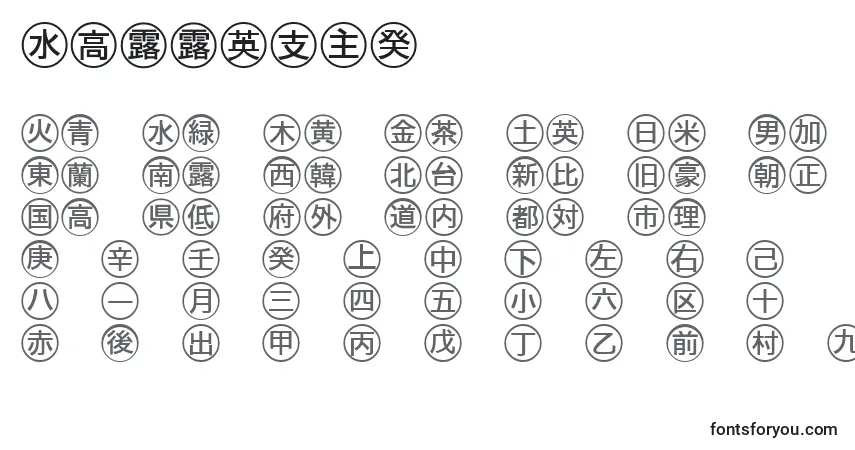Czcionka Bullets4 – alfabet, cyfry, specjalne znaki