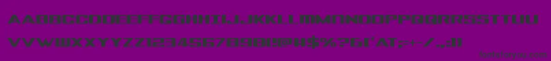 Tigersharkcond-Schriftart – Schwarze Schriften auf violettem Hintergrund