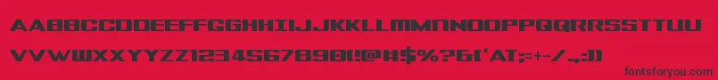 Tigersharkcond Font – Black Fonts on Red Background