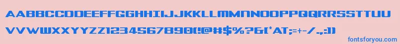 Czcionka Tigersharkcond – niebieskie czcionki na różowym tle