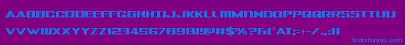 Tigersharkcond Font – Blue Fonts on Purple Background