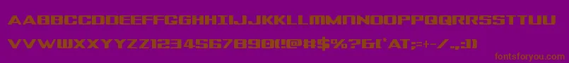 Tigersharkcond Font – Brown Fonts on Purple Background