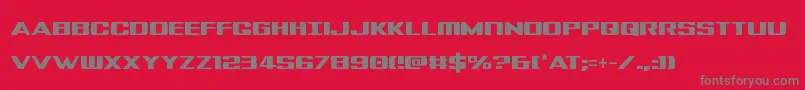 Tigersharkcond Font – Gray Fonts on Red Background