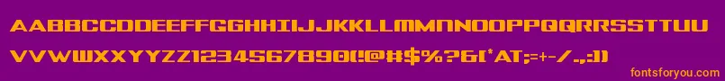 Tigersharkcond-fontti – oranssit fontit violetilla taustalla