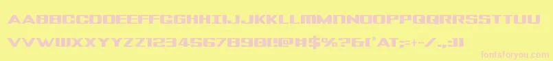 Tigersharkcond Font – Pink Fonts on Yellow Background