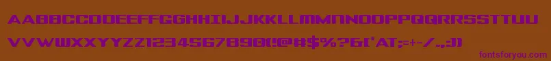 Tigersharkcond Font – Purple Fonts on Brown Background