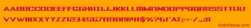 フォントTigersharkcond – オレンジの背景に赤い文字
