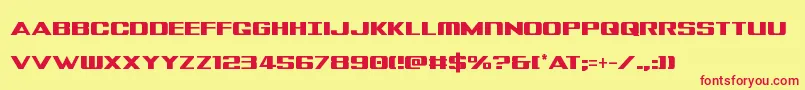 Tigersharkcond Font – Red Fonts on Yellow Background