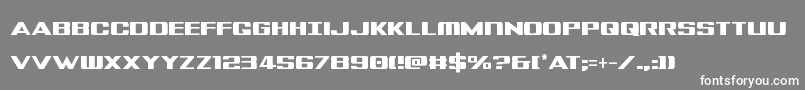 Tigersharkcond Font – White Fonts on Gray Background
