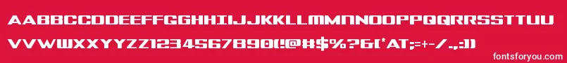 Tigersharkcond Font – White Fonts on Red Background