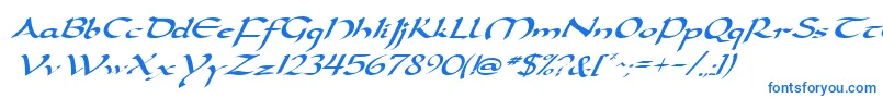 Шрифт DarwyckeItalic – синие шрифты