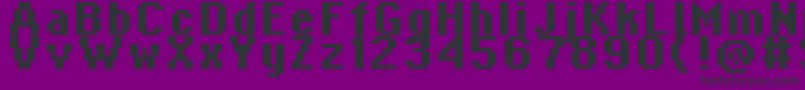 Copy0866 Font – Black Fonts on Purple Background