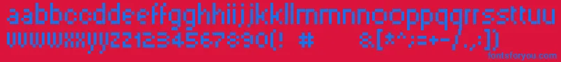 Шрифт Pixelsix00 – синие шрифты на красном фоне