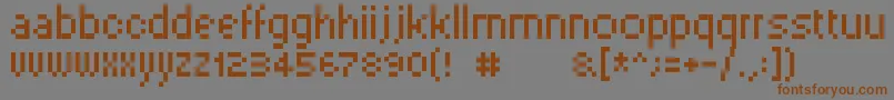 Pixelsix00 Font – Brown Fonts on Gray Background