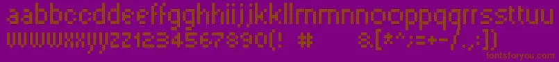 Police Pixelsix00 – polices brunes sur fond violet