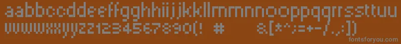 Police Pixelsix00 – polices grises sur fond brun