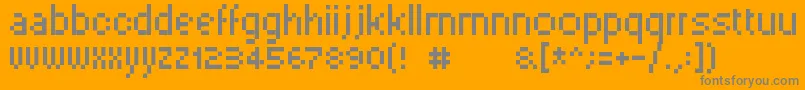 Pixelsix00 Font – Gray Fonts on Orange Background