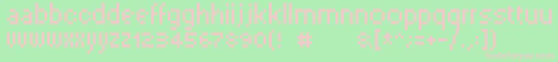 Pixelsix00 Font – Pink Fonts on Green Background