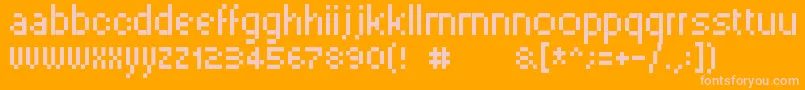 Pixelsix00 Font – Pink Fonts on Orange Background