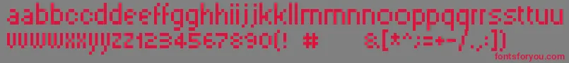 Pixelsix00 Font – Red Fonts on Gray Background