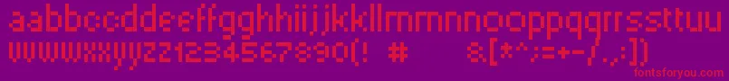 Pixelsix00 Font – Red Fonts on Purple Background