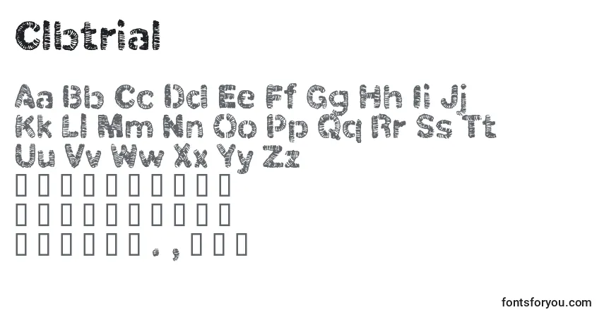 Fuente Clbtrial - alfabeto, números, caracteres especiales