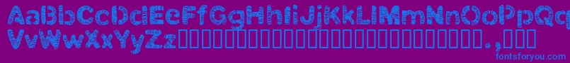 Clbtrial-Schriftart – Blaue Schriften auf violettem Hintergrund