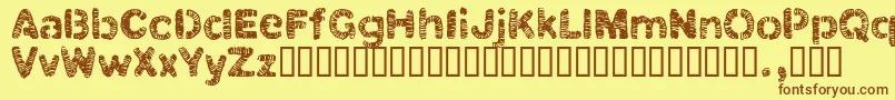 More about Clbtrial Font Clbtrial Font – Brown Fonts on Yellow Background